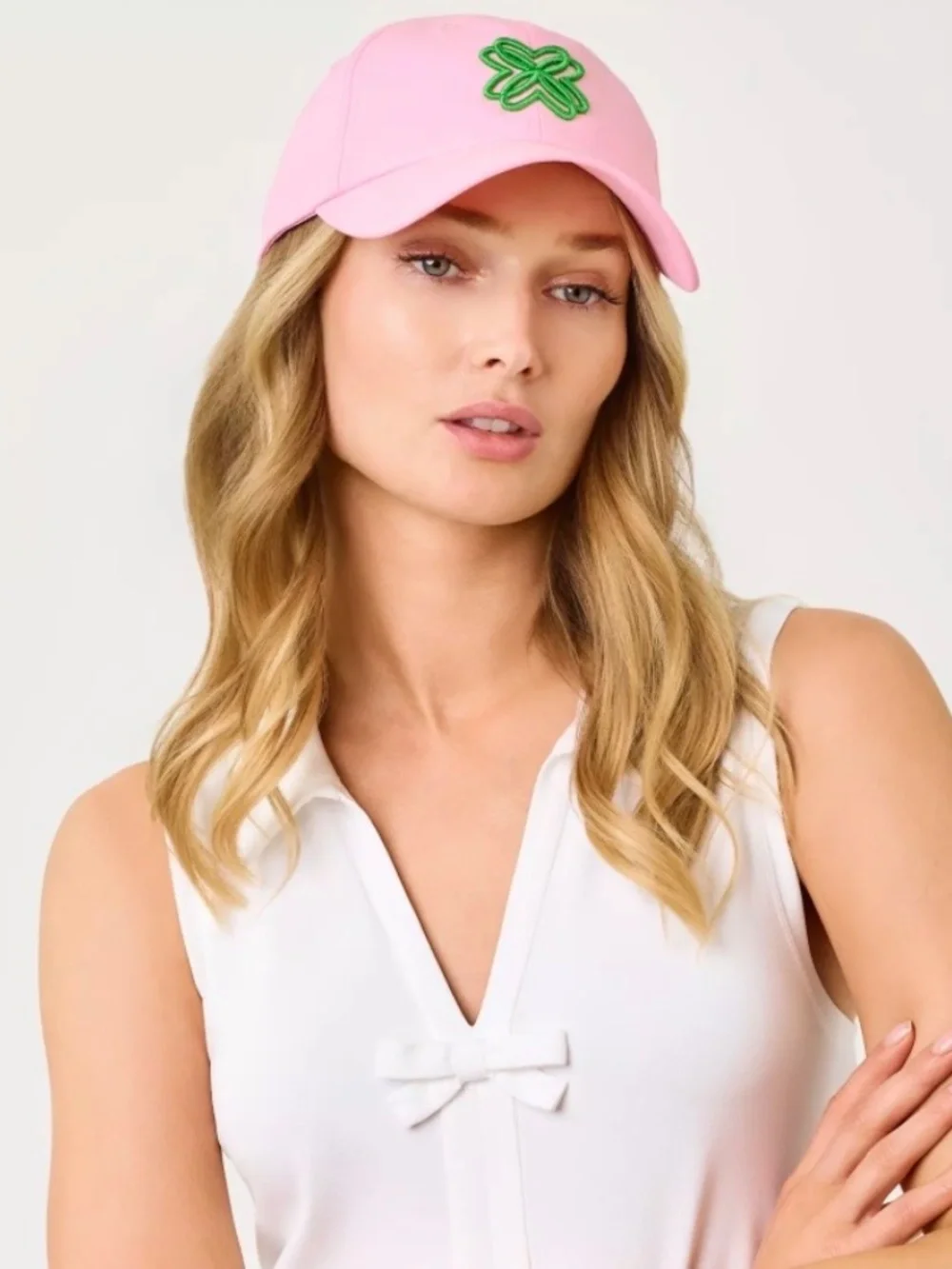 Lilly Pulitzer Logo Run Around Hat in Conch Shell Pink - NEW